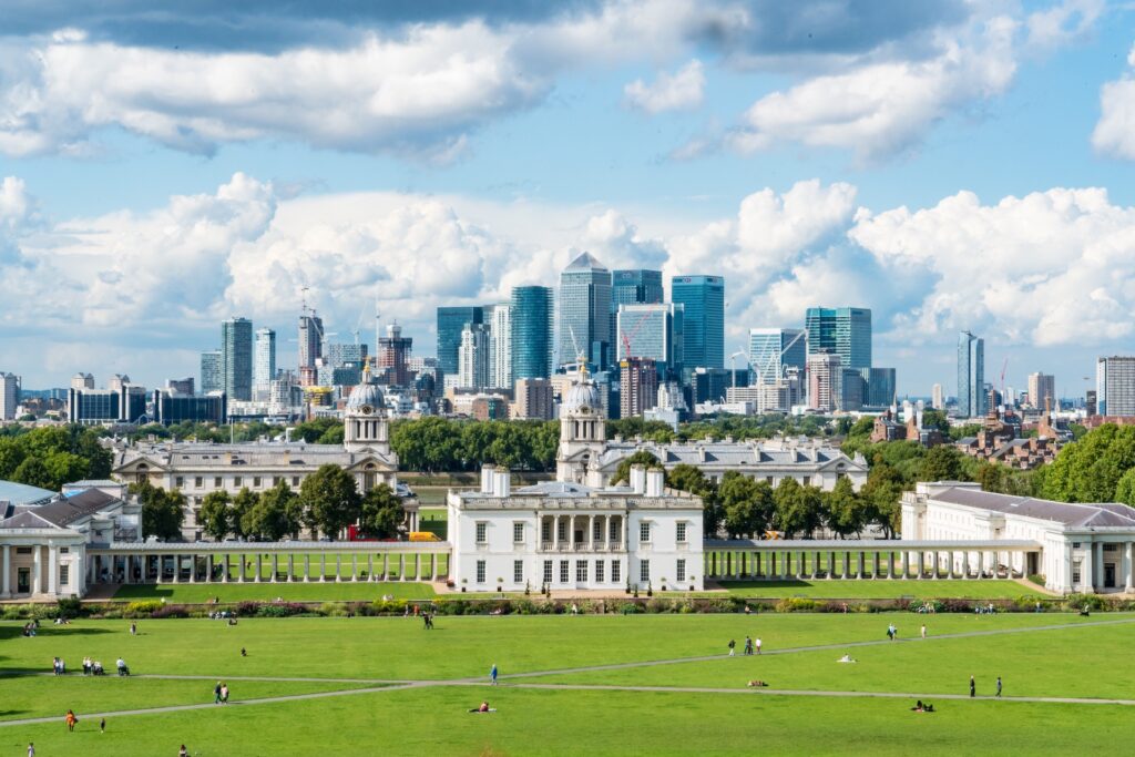 spring scene in London Hyde Park